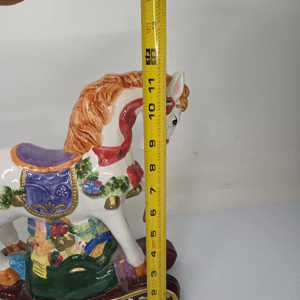 SAN FRANCISCO MUSIC BOX Carousel MUSICAL CHRISTMAS ROCKING HORSE Jingle Bells